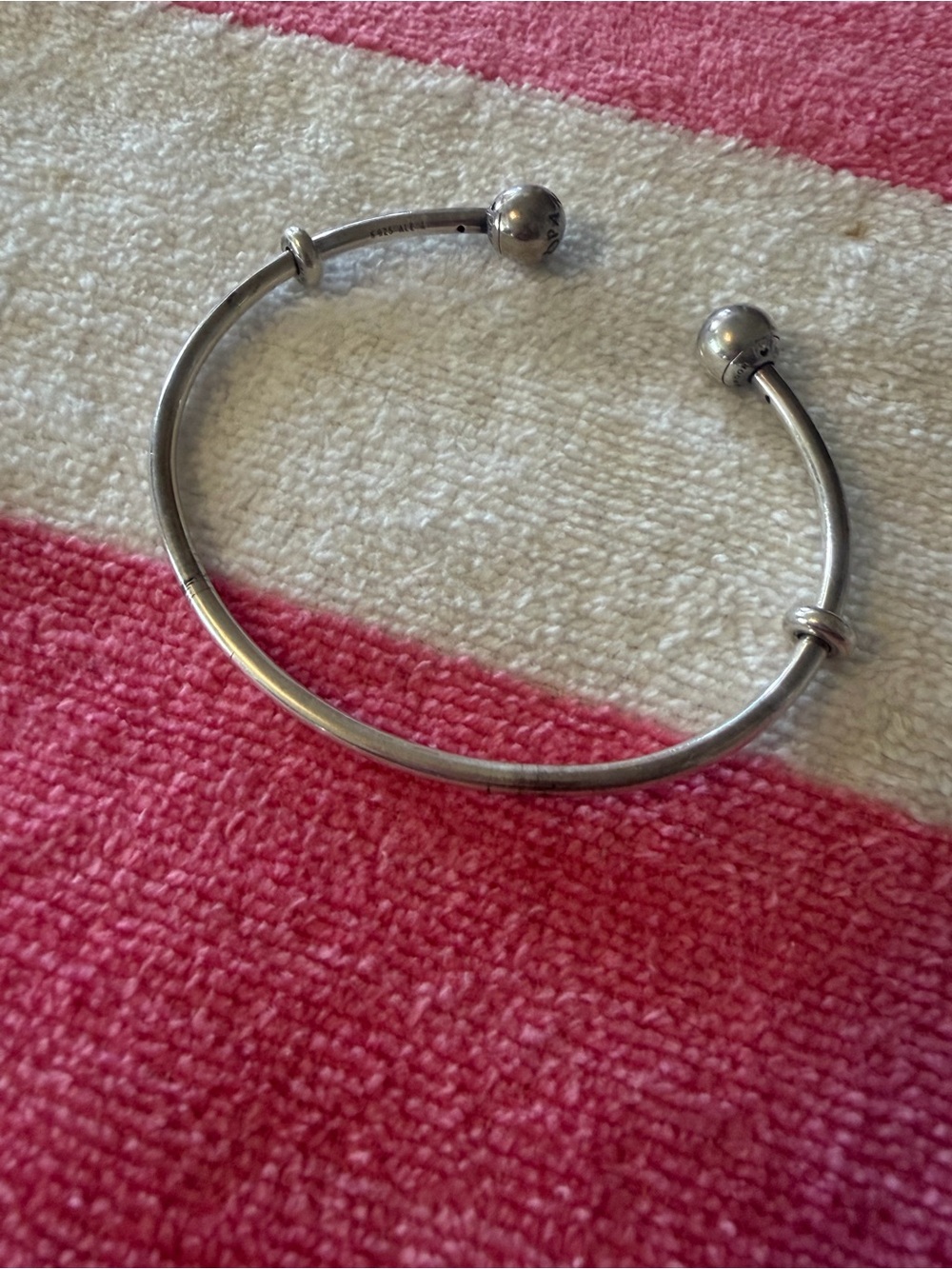 Pandora Sterling Silver Open Bangle Bracelet